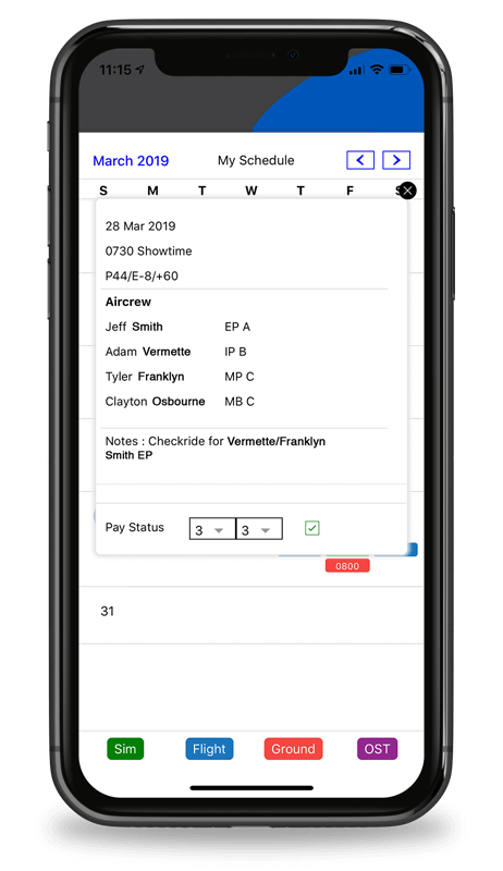 ProFlyt Blue Military Aviation Software